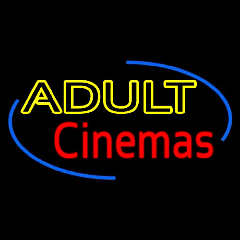 Yellow Adult Red Cinemas Neonreclame