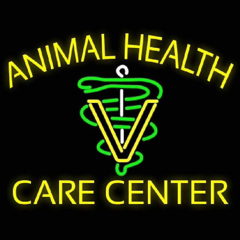 Yellow Animal Health Care Center Neonreclame