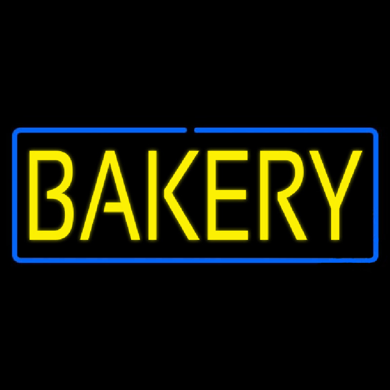 Yellow Bakery With Blue Border Neonreclame