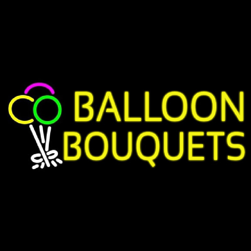 Yellow Balloon Bouquets Neonreclame