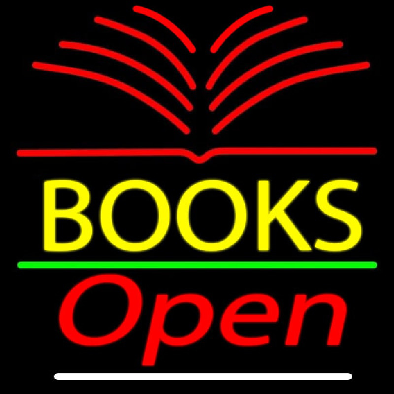 Yellow Books Open Neonreclame