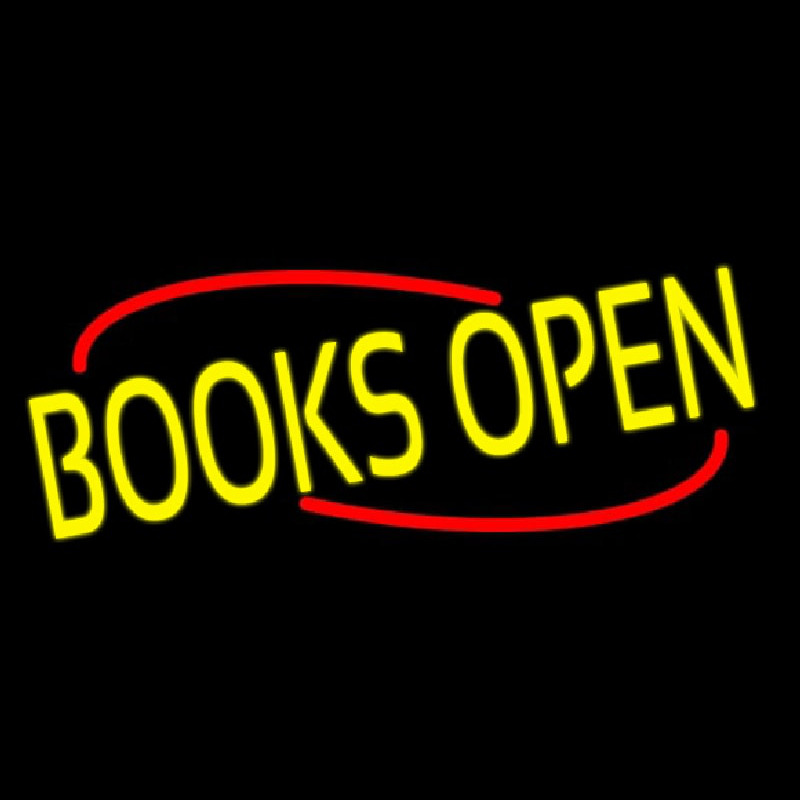 Yellow Books Open Neonreclame