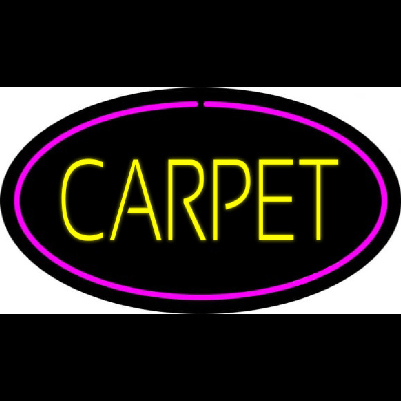 Yellow Carpet Oval Pink Border Neonreclame