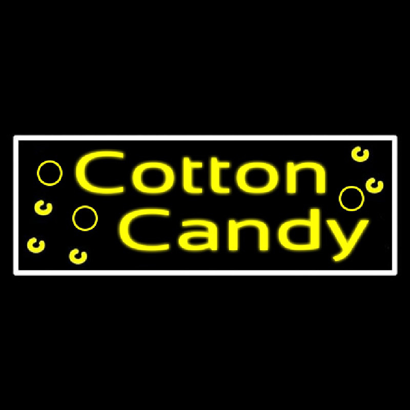 Yellow Cotton Candy Neonreclame