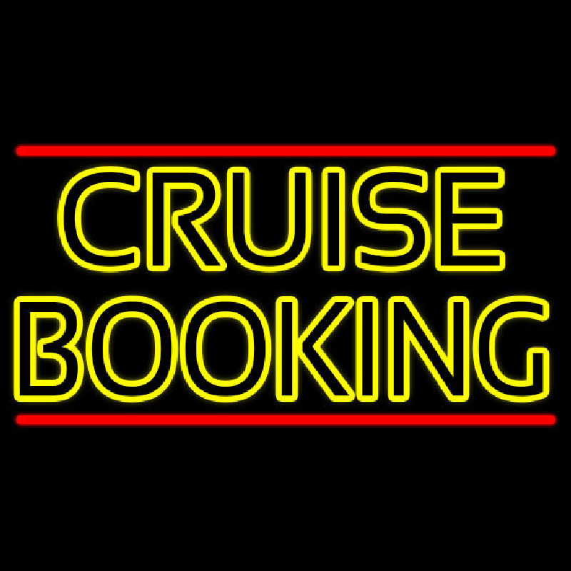 Yellow Cruise Booking Neonreclame