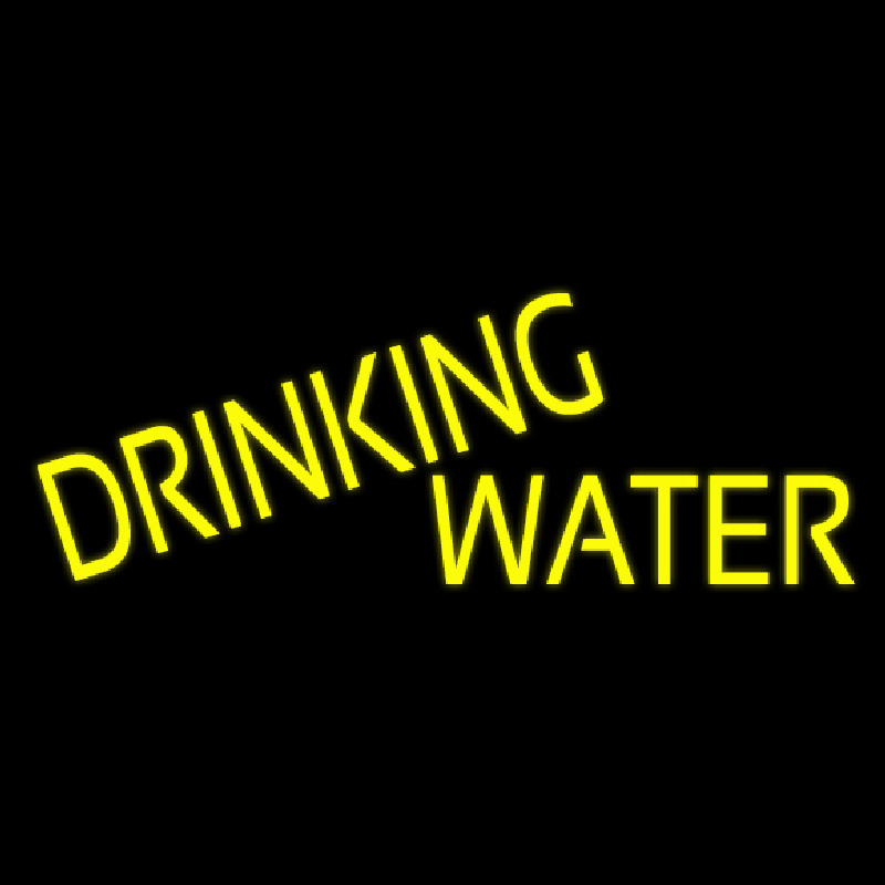 Yellow Drinking Water Neonreclame