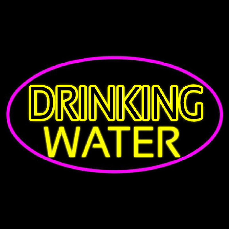 Yellow Drinking Water Neonreclame