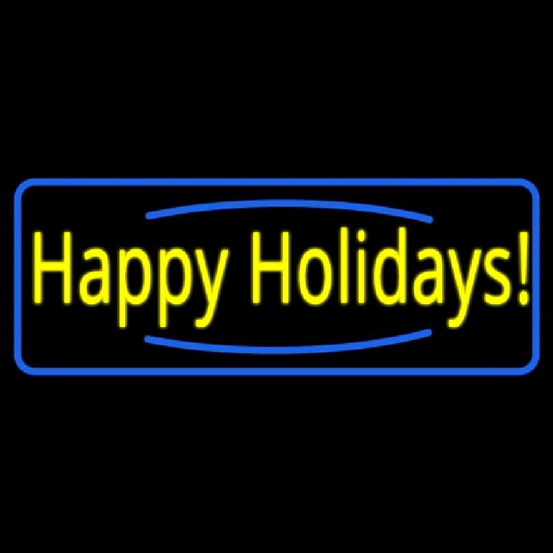 Yellow Happy Holidays Neonreclame