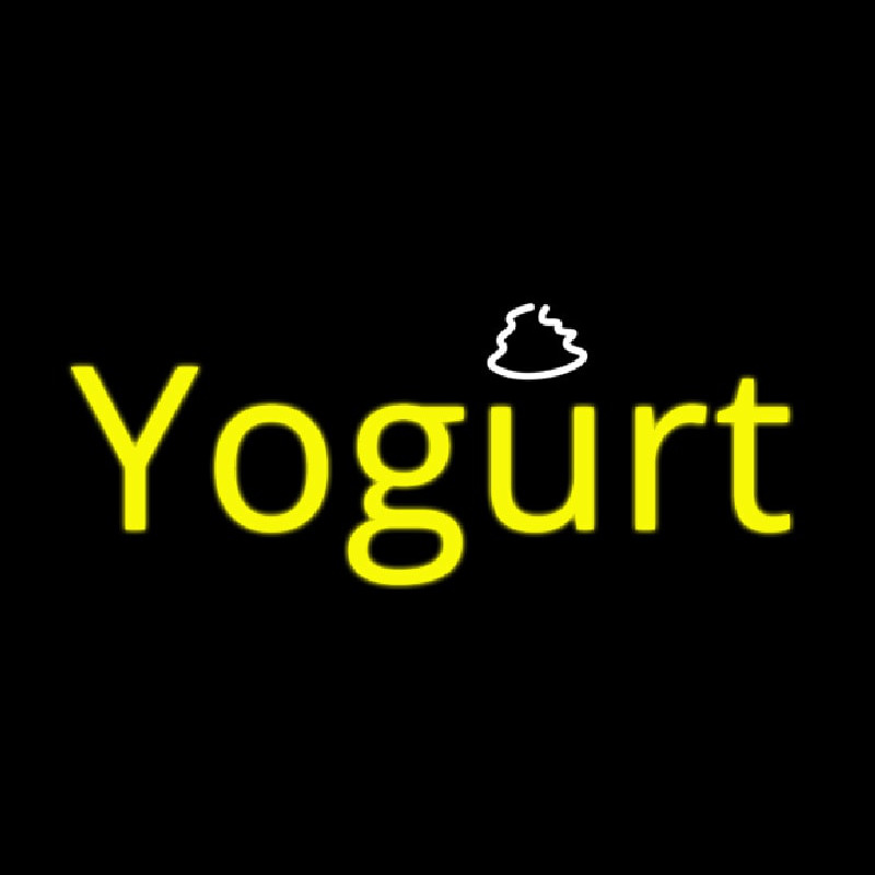 Yellow Horizontal Yogurt Neonreclame