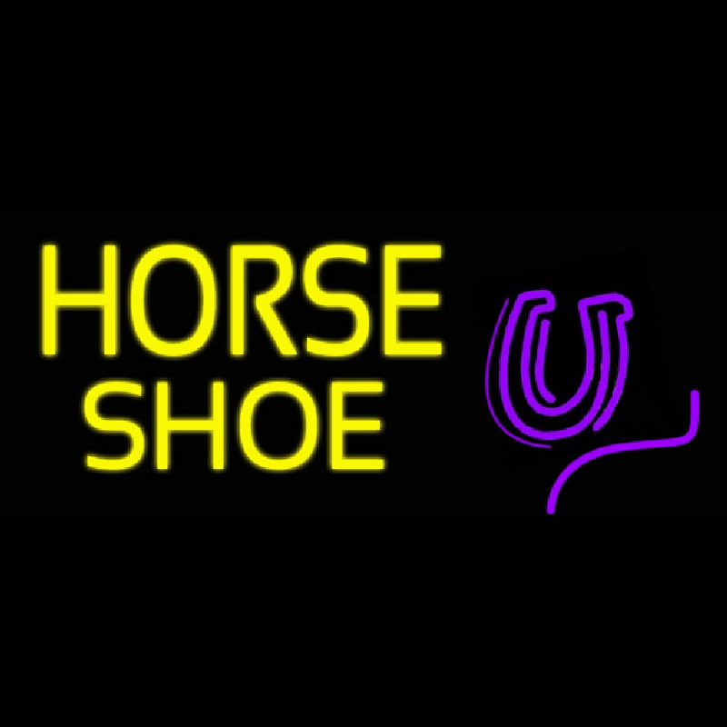 Yellow Horse Shoe Neonreclame