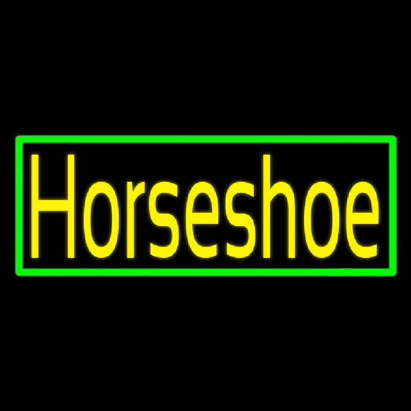 Yellow Horseshoe With Border Neonreclame