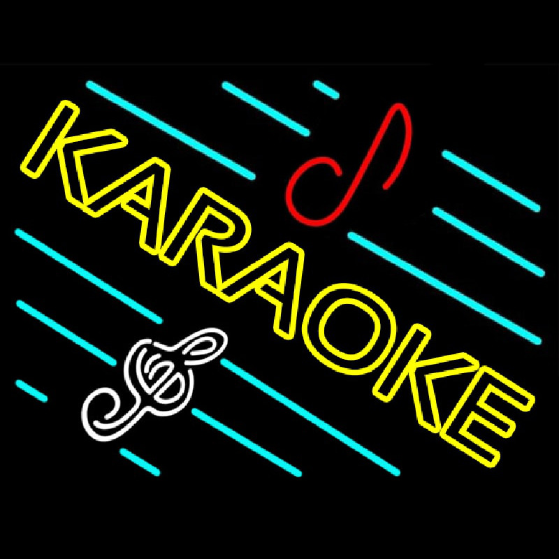 Yellow Karaoke Border Neonreclame