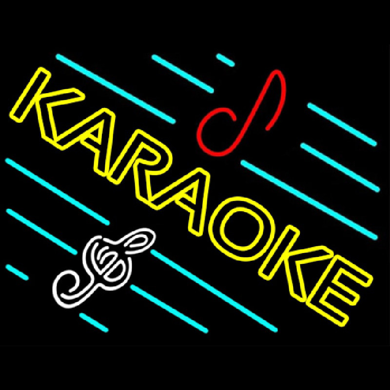 Yellow Karaoke Border Neonreclame