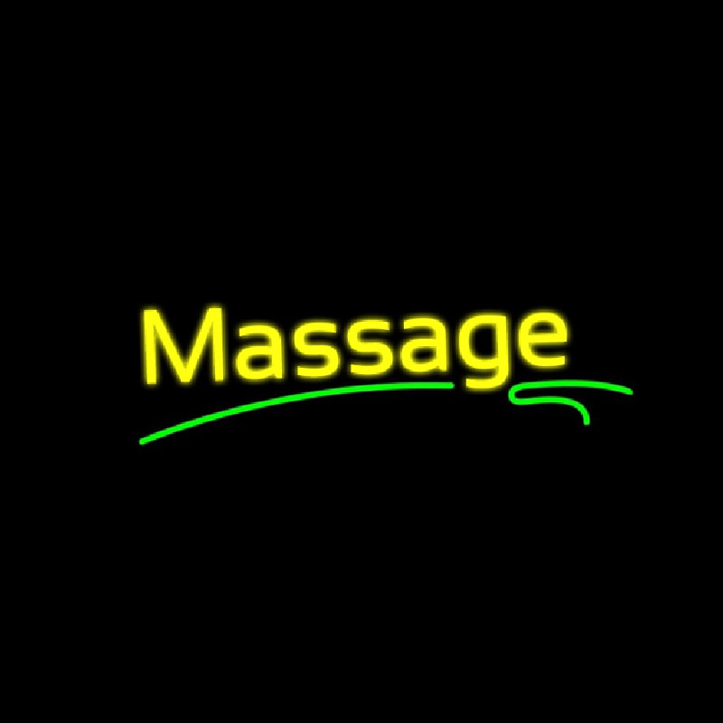 Yellow Massage Green Line Neonreclame