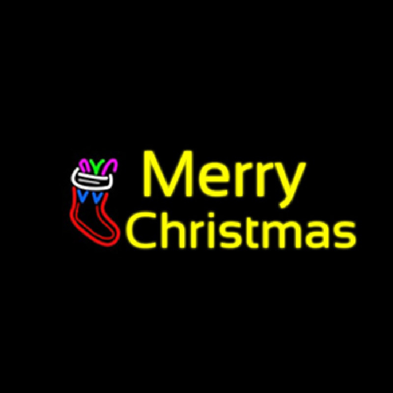 Yellow Merry Christmas Neonreclame