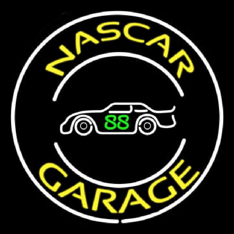 Yellow Nascar Garage Neonreclame