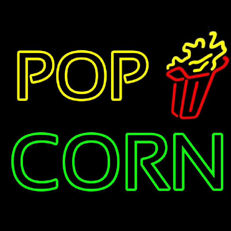 Yellow Pop Green Corn Neonreclame