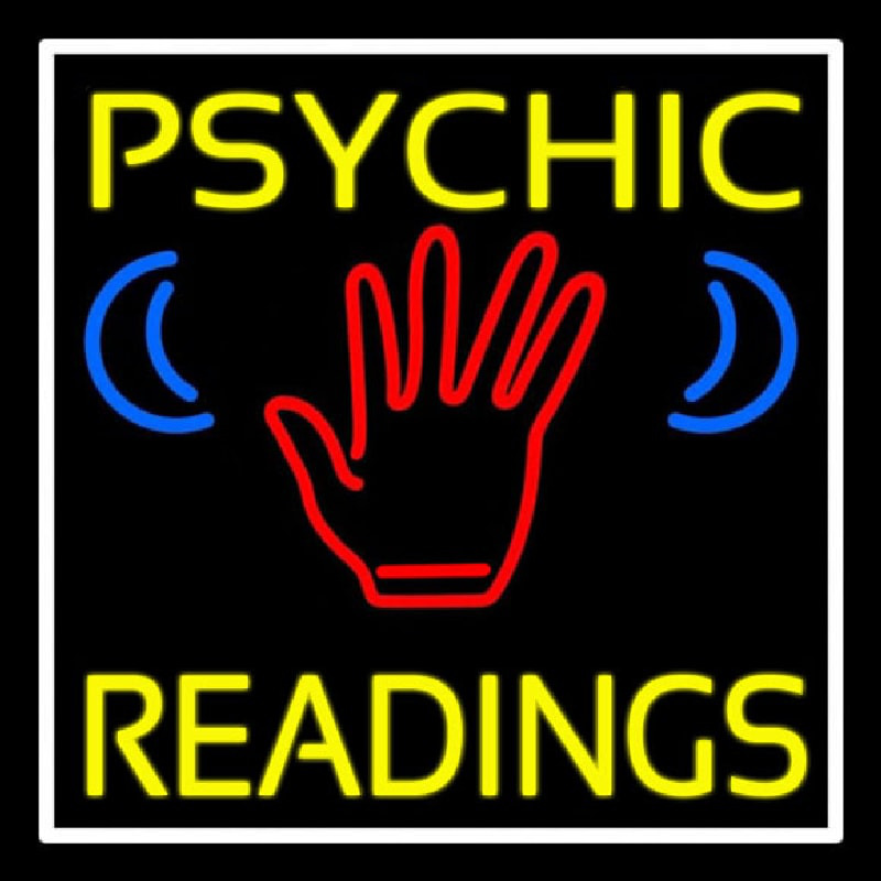 Yellow Psychic Readings With Palm Neonreclame
