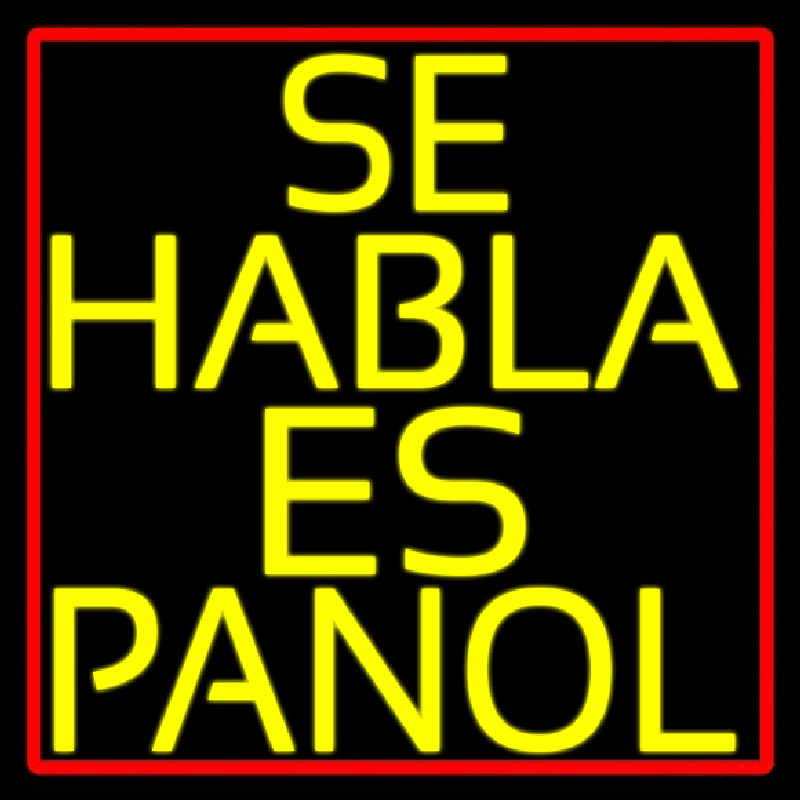 Yellow Se Habla Espanol Neonreclame