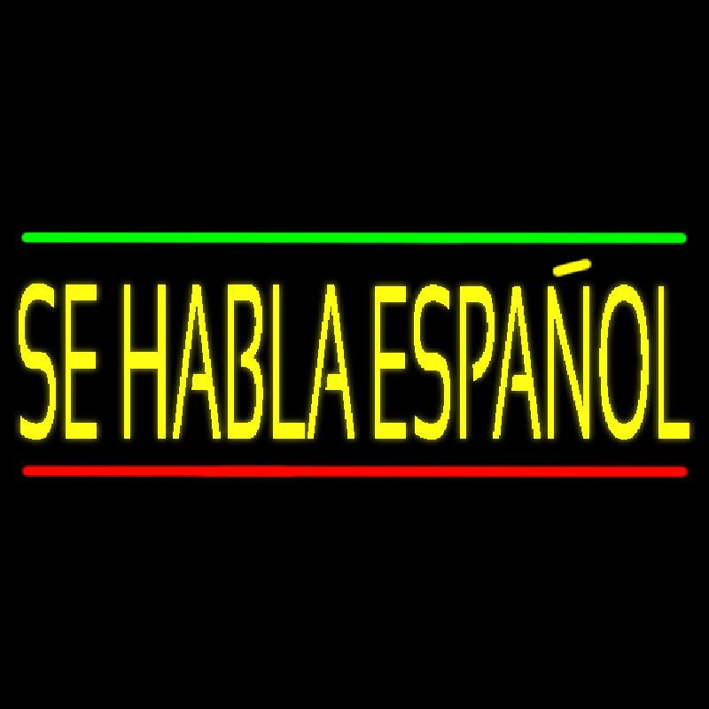 Yellow Se Habla Espanol Neonreclame