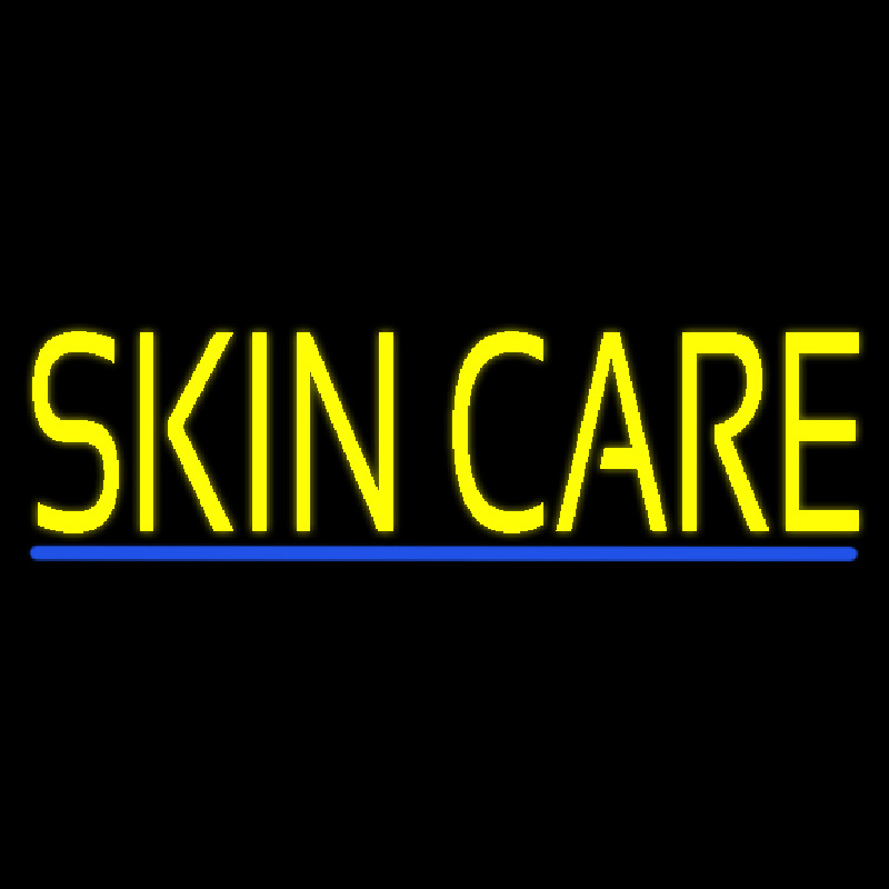 Yellow Skin Care Blue Line Neonreclame