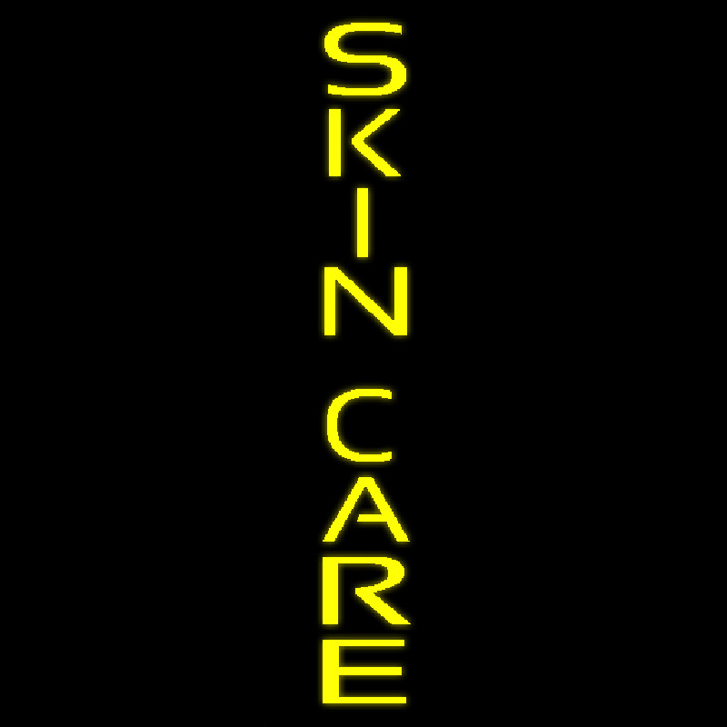 Yellow Vertical Skin Care Neonreclame
