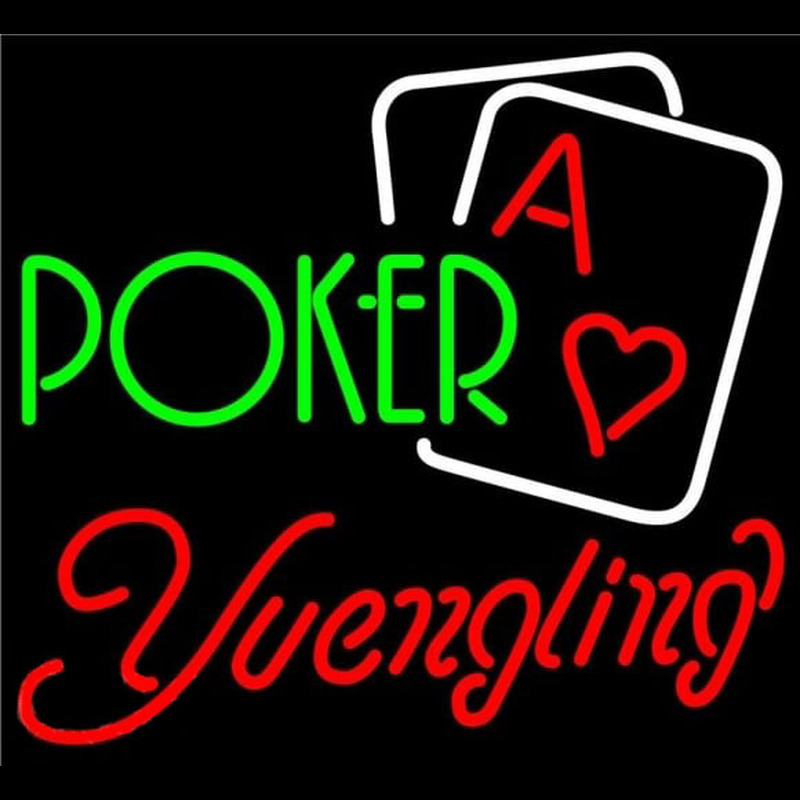Yuengling Green Poker Beer Sign Neonreclame