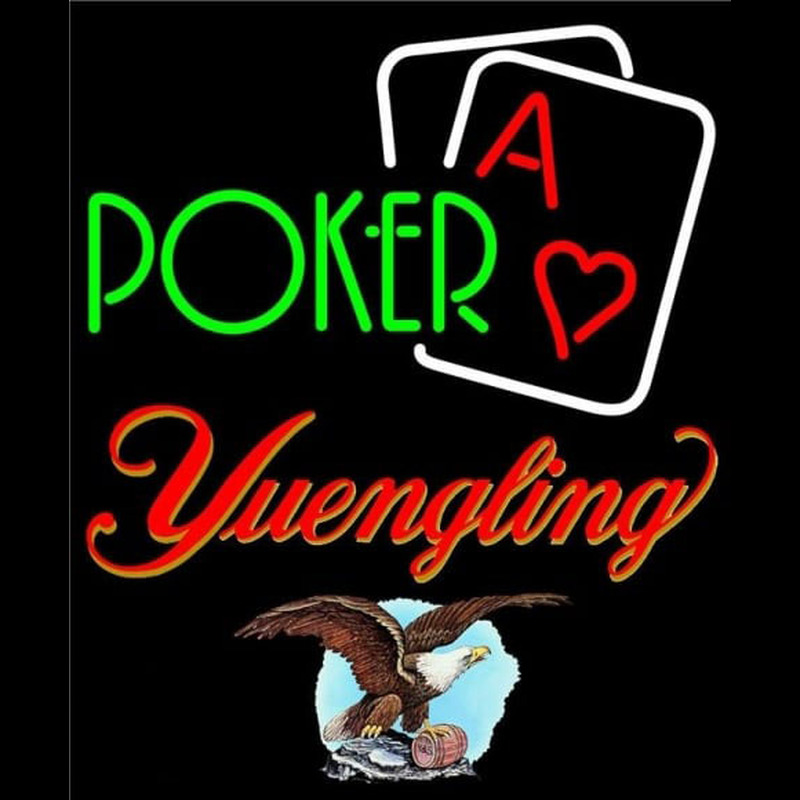 Yuengling Green Poker Beer Sign Neonreclame