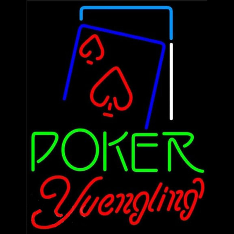 Yuengling Green Poker Red Heart Beer Sign Neonreclame