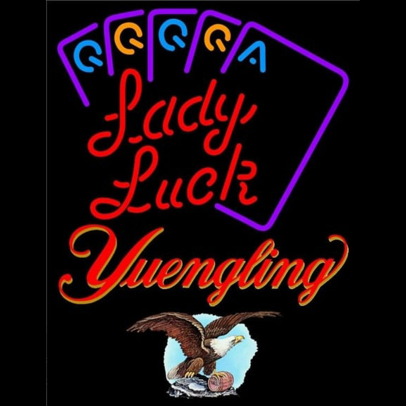 Yuengling Lady Luck Series Beer Sign Neonreclame