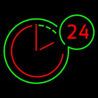 24 Hours Clock Neonreclame