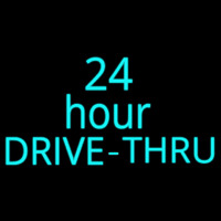 24 Hours Double Stroke Drive Thru Neonreclame