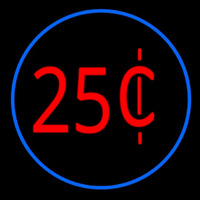 25 Cent Logo Neonreclame