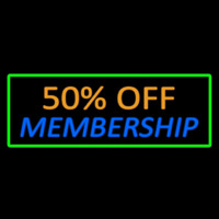 50 Off Membership Neonreclame