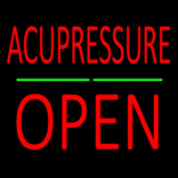 Acupressure Block Open Green Line Neonreclame