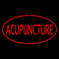 Acupuncture Oval Red Neonreclame