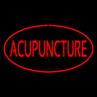 Acupuncture Oval Red Neonreclame