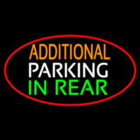 Additional Parking In Rear Oval With Red Border Neonreclame