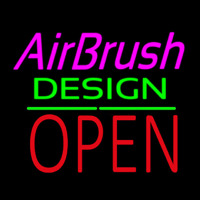 Airbrush Design Block Open Green Line Neonreclame