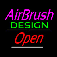 Airbrush Design Open Yellow Line Neonreclame
