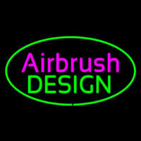 Airbrush Design Oval Green Neonreclame