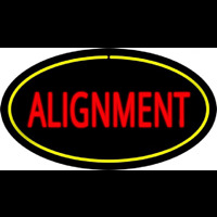 Alignment Yellow Oval Neonreclame