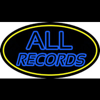 All Records Yellow Border Neonreclame