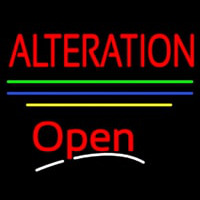 Alteration Open Yellow Line Neonreclame