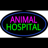 Animal Hospital Blue Oval Neonreclame