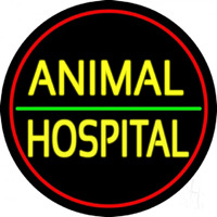 Animal Hospital Red Circle Neonreclame