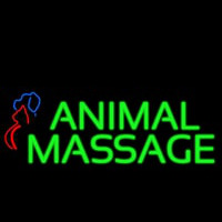 Animal Massage Dog Cat Logo Neonreclame