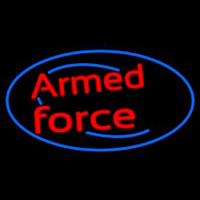 Armed Forces With Blue Round Neonreclame