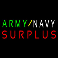 Army Navy Surplus Neonreclame