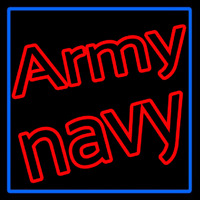 Army Navy With Blue Border Neonreclame